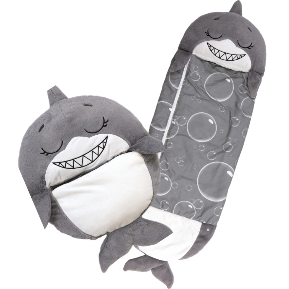 Happy Nappers: Pillow & Sleepy Sack: Md - Grey Shark